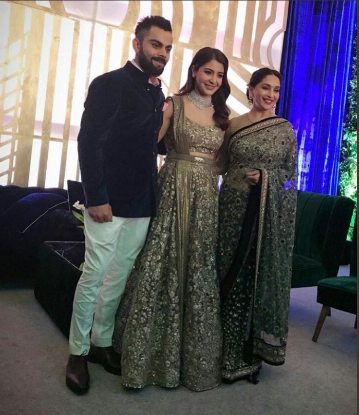 Madhuri Dixit at Virushka's wedding reception