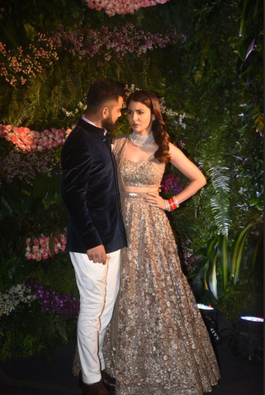 Anushka and Virat in Mumbai reception