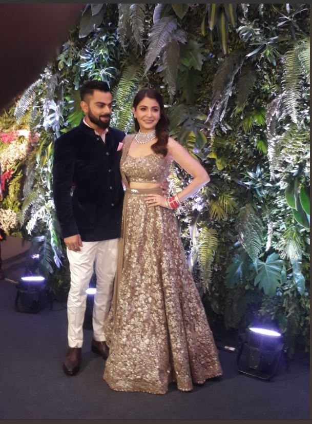 Anushka and Virat in Mumbai reception