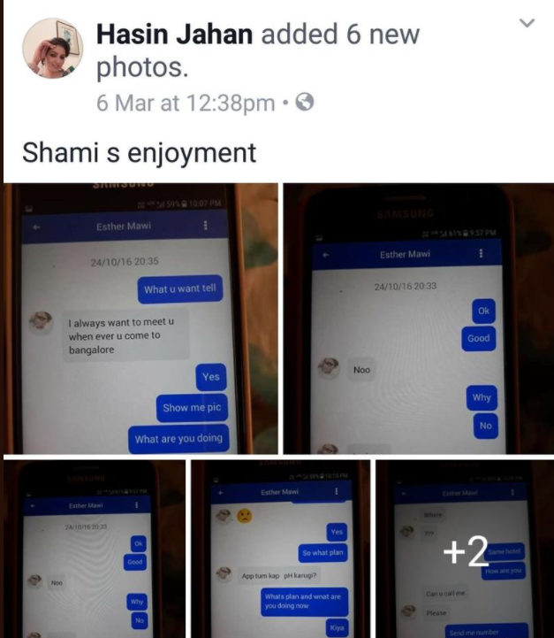 Mohammad Shami extramarital affairs