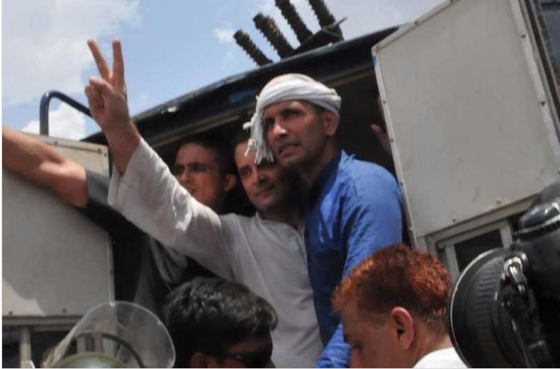 Congress vice-president Rahul Gandhi is arrested