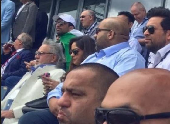 Vijay mallya spotted in India Pakistan match