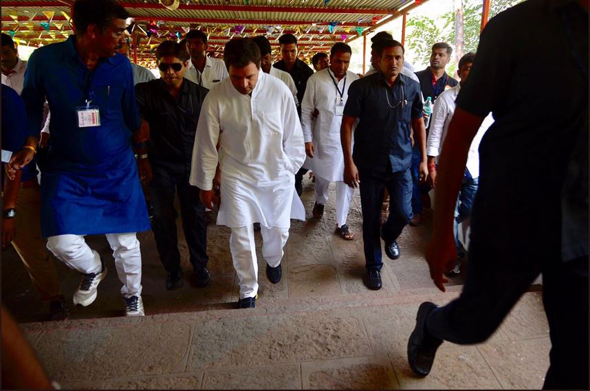 Rahul Gandhi visit to Chamunda Mataji Temple, Chotila