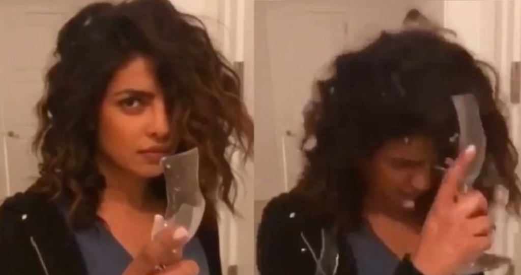 Priyanka Chopra breaks WIne glass on her head